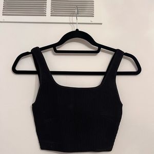 babaton Black ripped tank top - size small